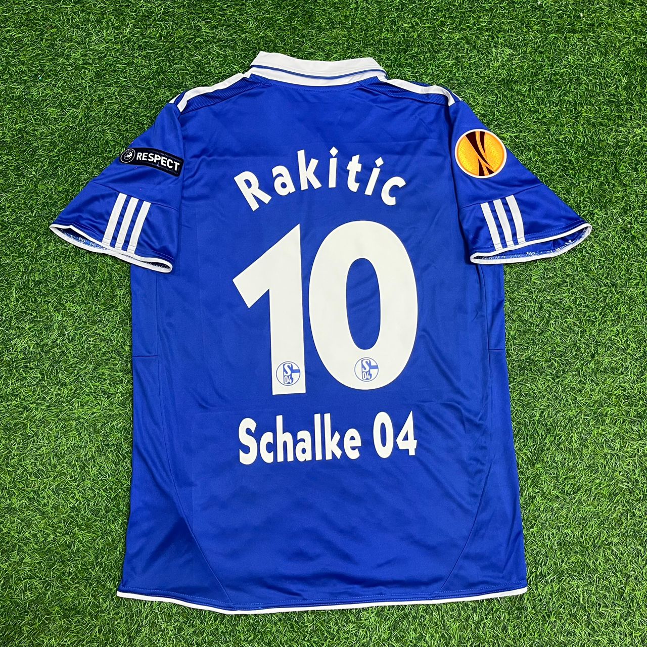 Ivan Rakitic Schalke 04 Retro Uefa Patch Football Jersey Trikot Maillot Soccer Shirt