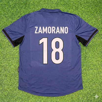 Iván Zamorano #18 Inter Milan 1998-1999 Home Retro Football Jersey