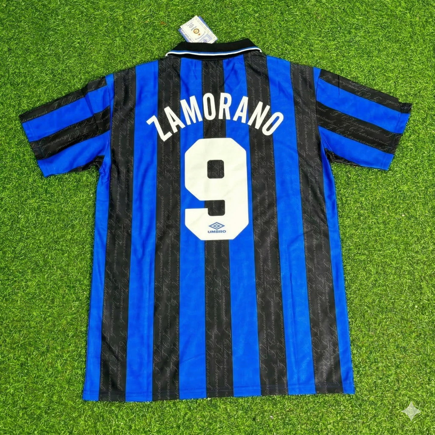 Ivan Zamorano Inter 1997-1998 Home Retro Football Jersey