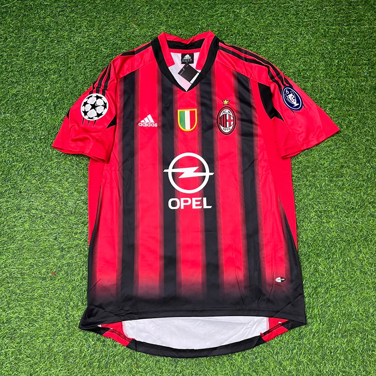 Jaap Stam #31 AC Milan 2004 2005 Home Retro Football Jersey