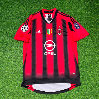 Jaap Stam #31 AC Milan 2004 2005 Home Retro Football Jersey