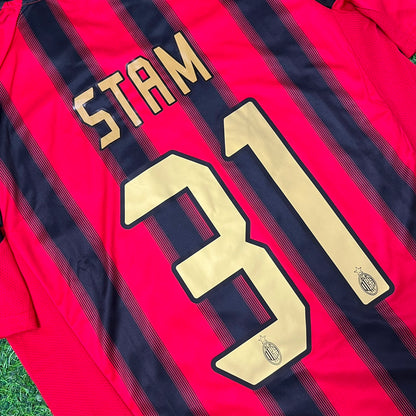 Jaap Stam #31 AC Milan 2004 2005 Home Retro Football Jersey