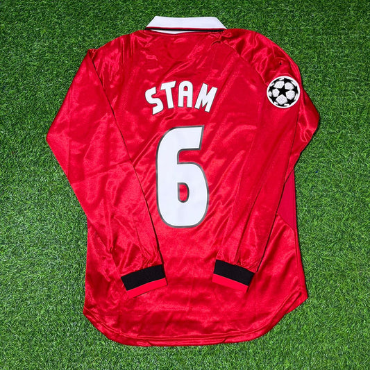 Japp Stam Manchester United 1999 Champions League Final Retro Football Jersey Kit