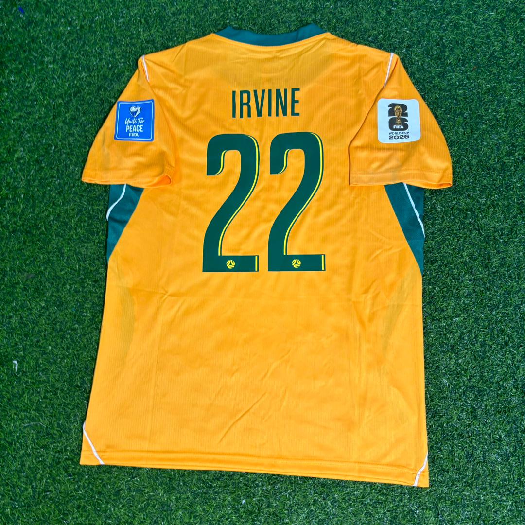 Jackson Irvine Australia 2026 World Cup Football Jersey