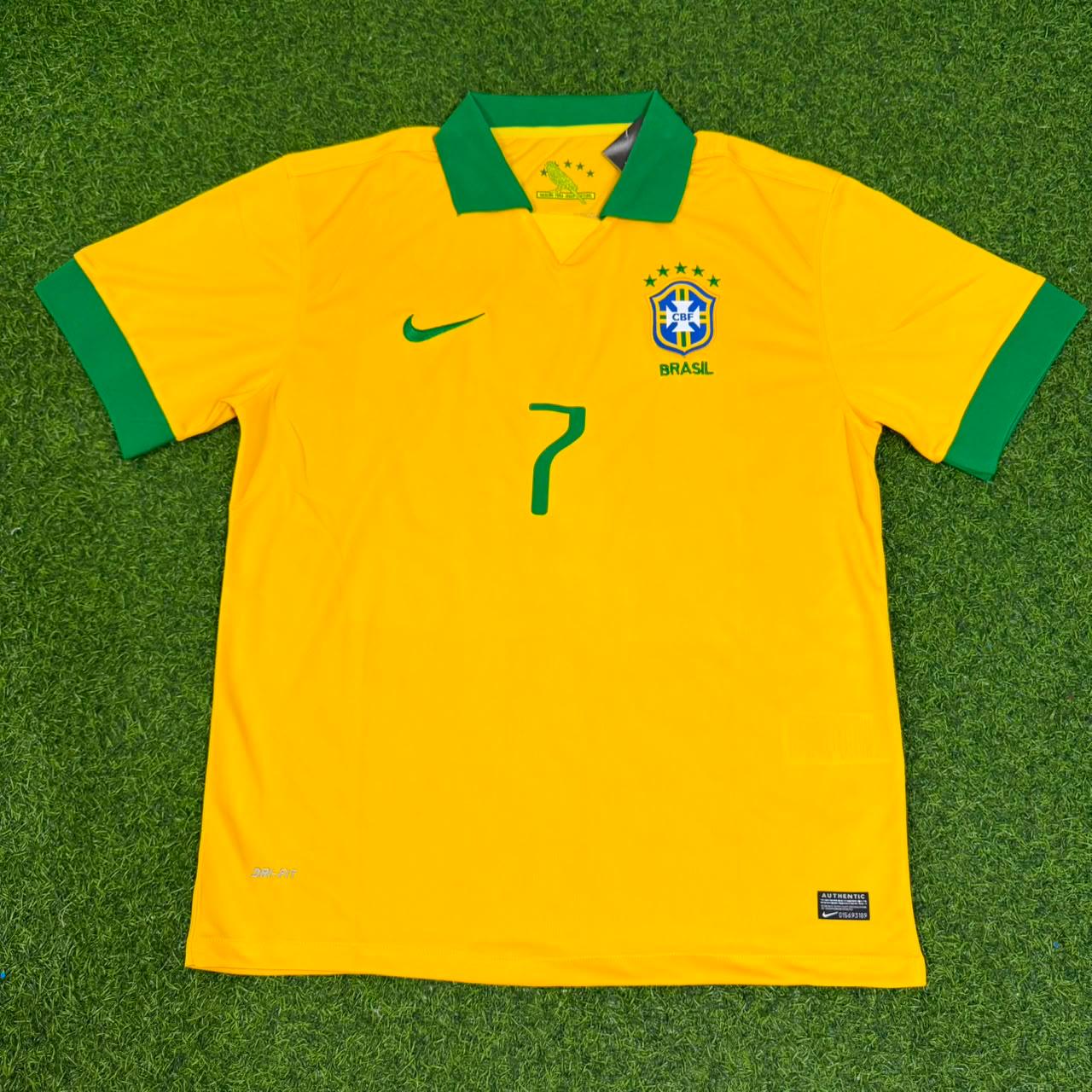 Jairzinho Brazil 1970 World Cup Retro Home Football Jersey