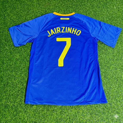Jairzinho Brazil 2010 World Cup Retro Blue Jersey Trikot