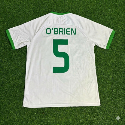 Jake O'Brien 5- Ireland Vintage Special Edition White Football Jersey Kit