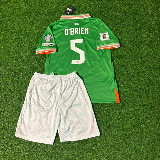 Jake O’Brein Ireland Éire Kids National Team Football Jersey Kit