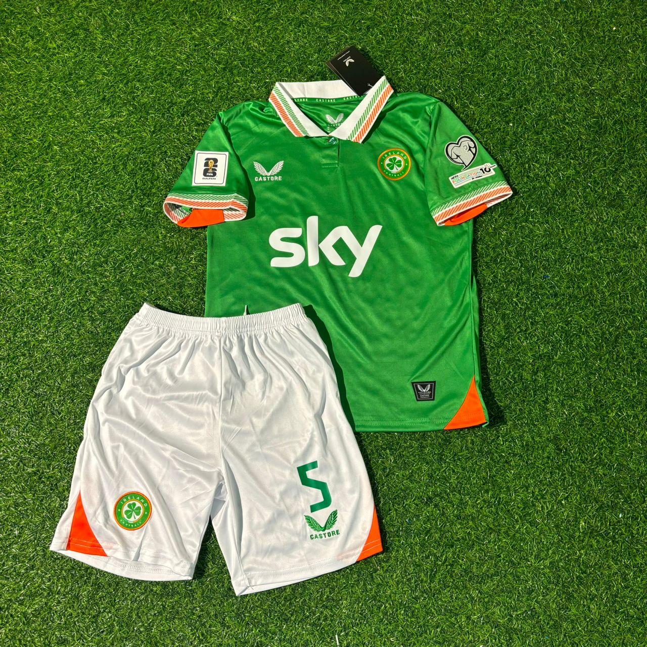 Jake O’Brein Ireland Éire Kids National Team Football Jersey Kit