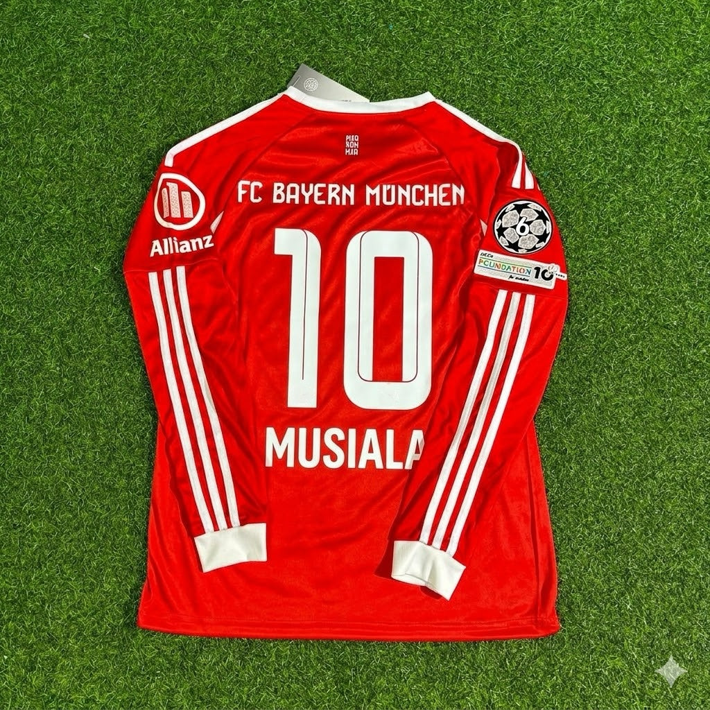 Jamal Musiala #10 Bayern Munich 2026 Champions League Long Sleeve Football Jersey