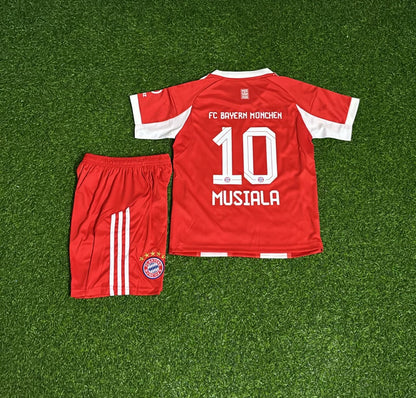 Jamal Musiala Bayern Munich 2025/26 Home Kids New Season Football Jersey Kit