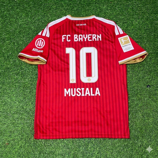 Jamal Musiala #10 Bayern Munich 2027 Bundesliga Championship Patch Football Jersey