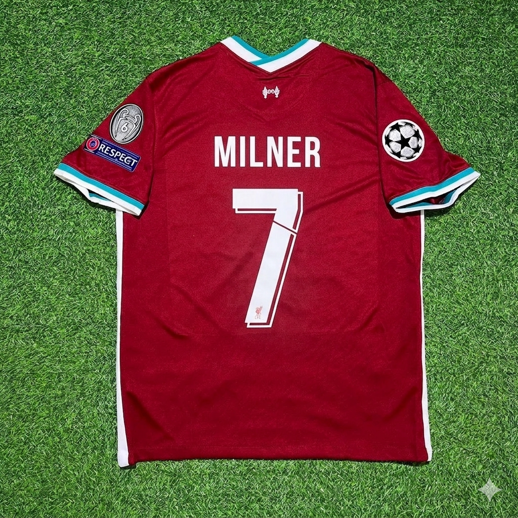 James Milner 7# Liverpool 2019 2020 Home Retro Football Jersey