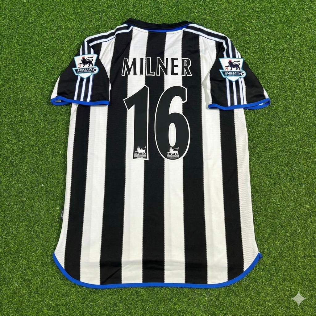 James Milner #16 Newcastle United Retro Trikot Kit Jersey Soccer Shirt