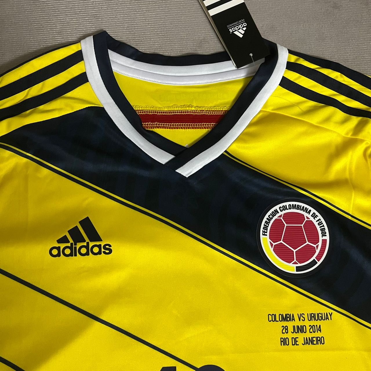 James Rodriguez Colombia 2014 Brazil World Cup Blue Retro Jersey