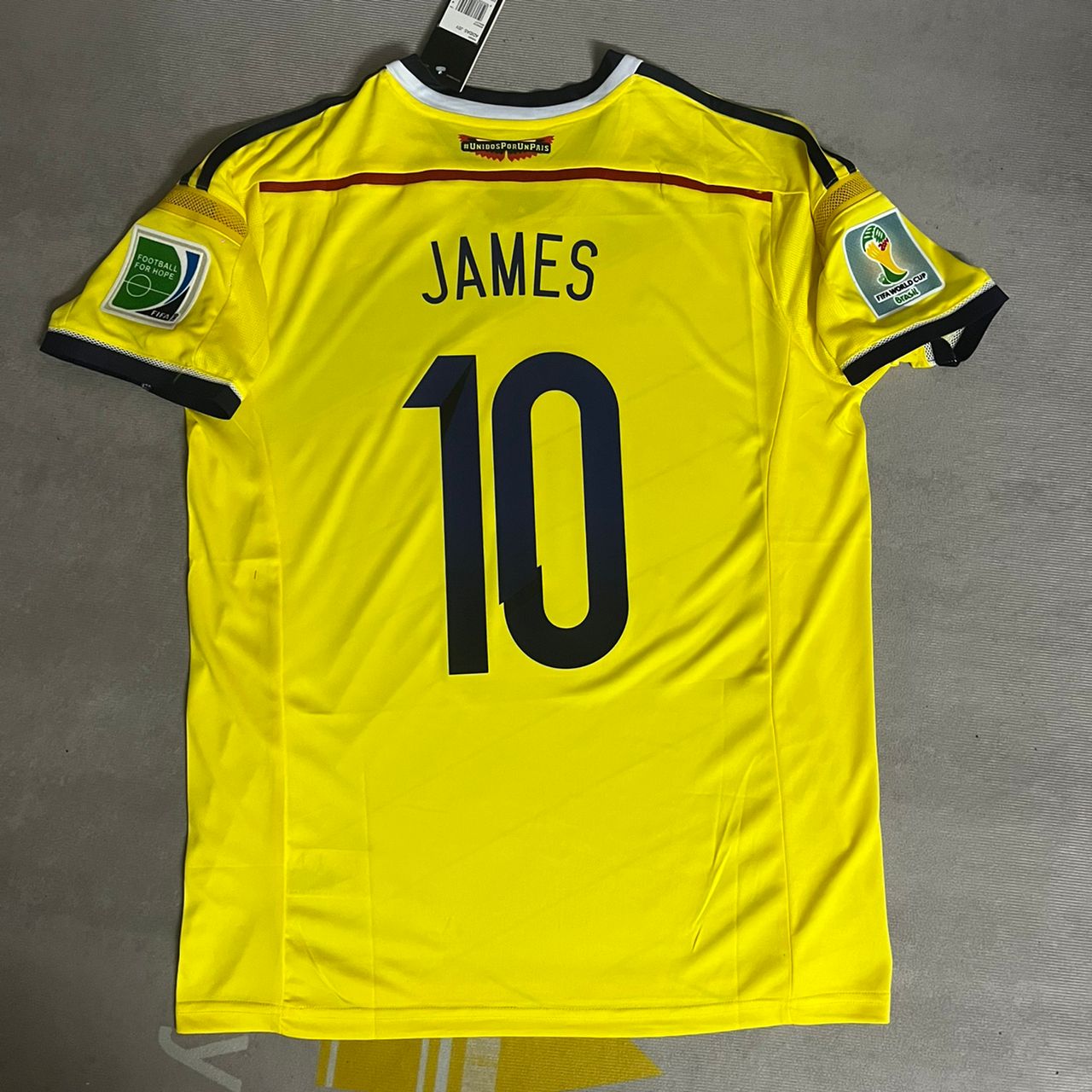 James Rodriguez Colombia 2014 Brazil World Cup Blue Retro Jersey