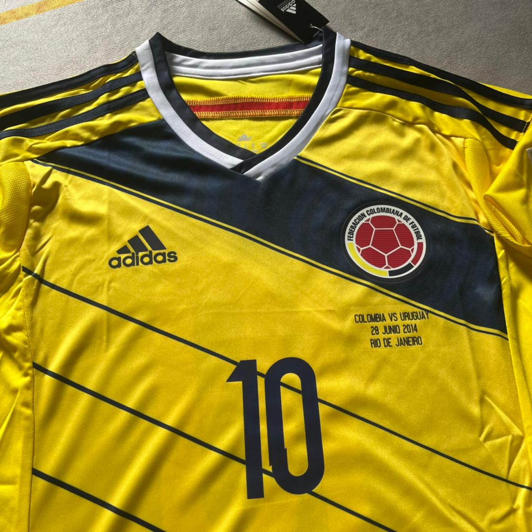 James Rodriguez Colombia 2014 Brazil World Cup Blue Retro Jersey