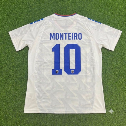 Jamiro Monteiro Cape Verde 2026 World Cup Away White Football Jersey