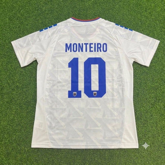 Jamiro Monteiro Cape Verde 2026 World Cup Away White Football Jersey