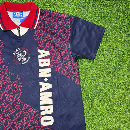 Jari Litmanen #10 Ajax 1994-1995 Away Retro Football Jersey