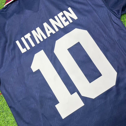 Jari Litmanen #10 Ajax 1994-1995 Away Retro Football Jersey