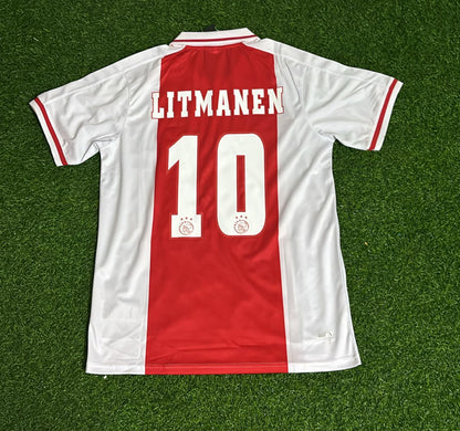 Jari Litmanen Ajax 1998-99 Retro Home Football Jersey Kit