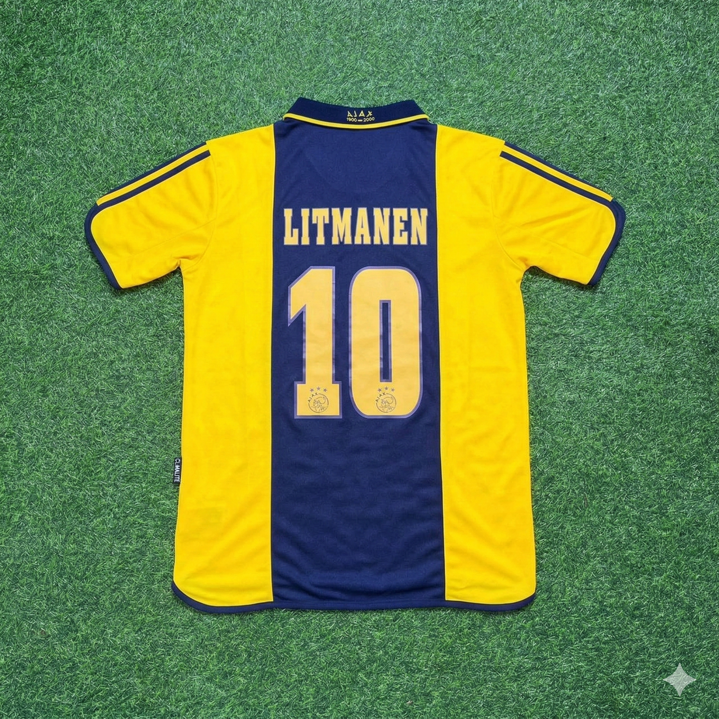 Jari Litmanen Ajax Retro Yellow Football Jersey