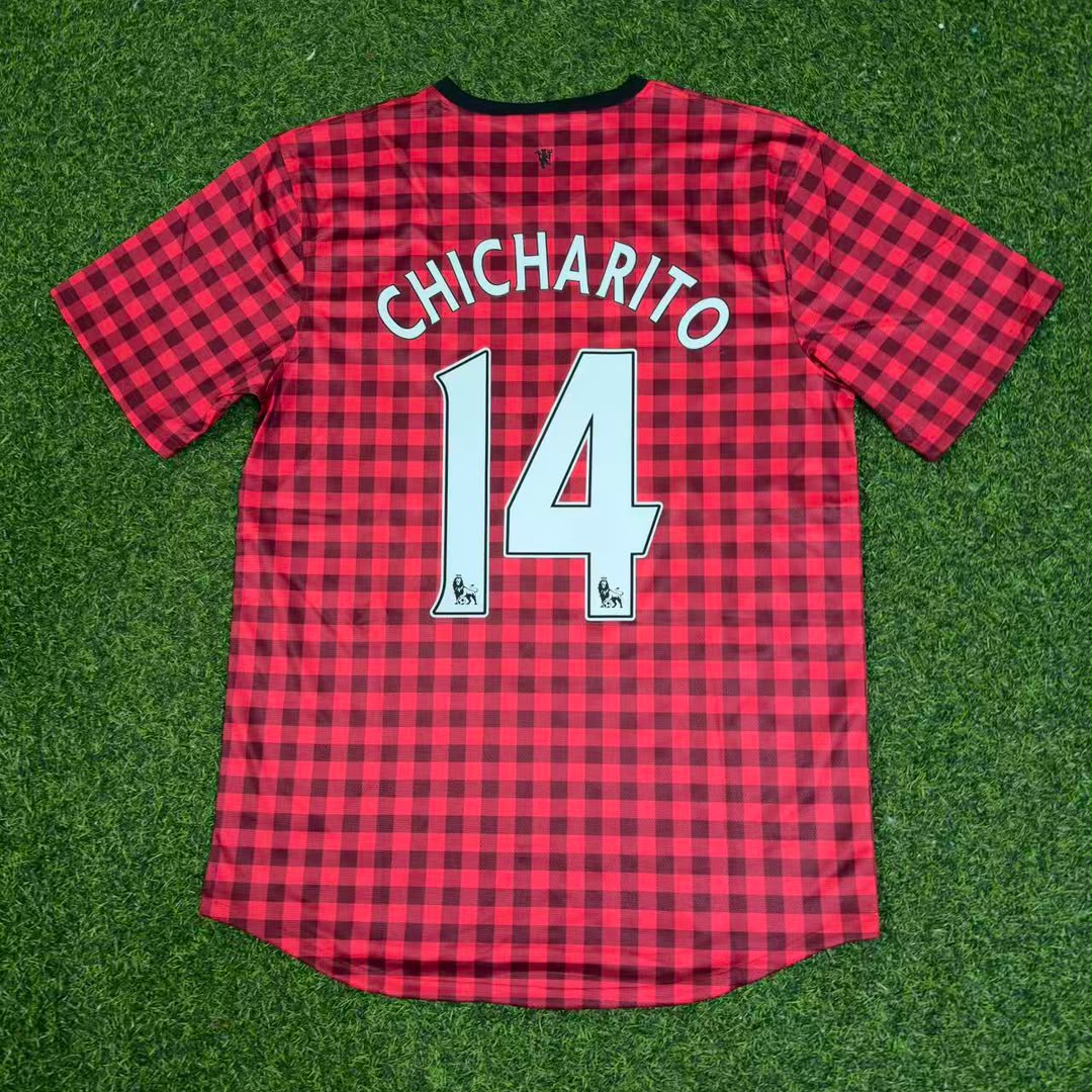 Javier « Chicharito » Hernández Manchester United 2012-2013 Domicile Rouge Maillot de Football Rétro