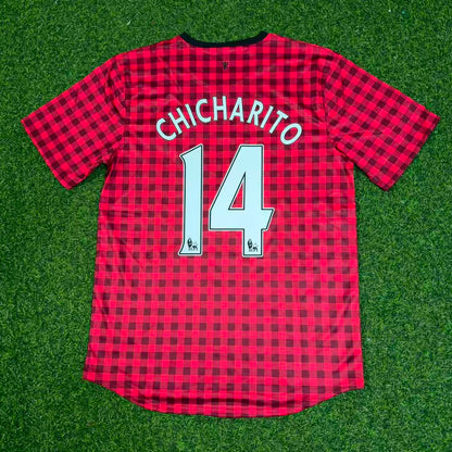 Javier « Chicharito » Hernández Manchester United 2012-2013 Domicile Rouge Maillot de Football Rétro