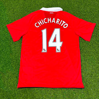 Javier Hernández Chicharito Manchester United 2010/2011 Retro Home Football Jersey