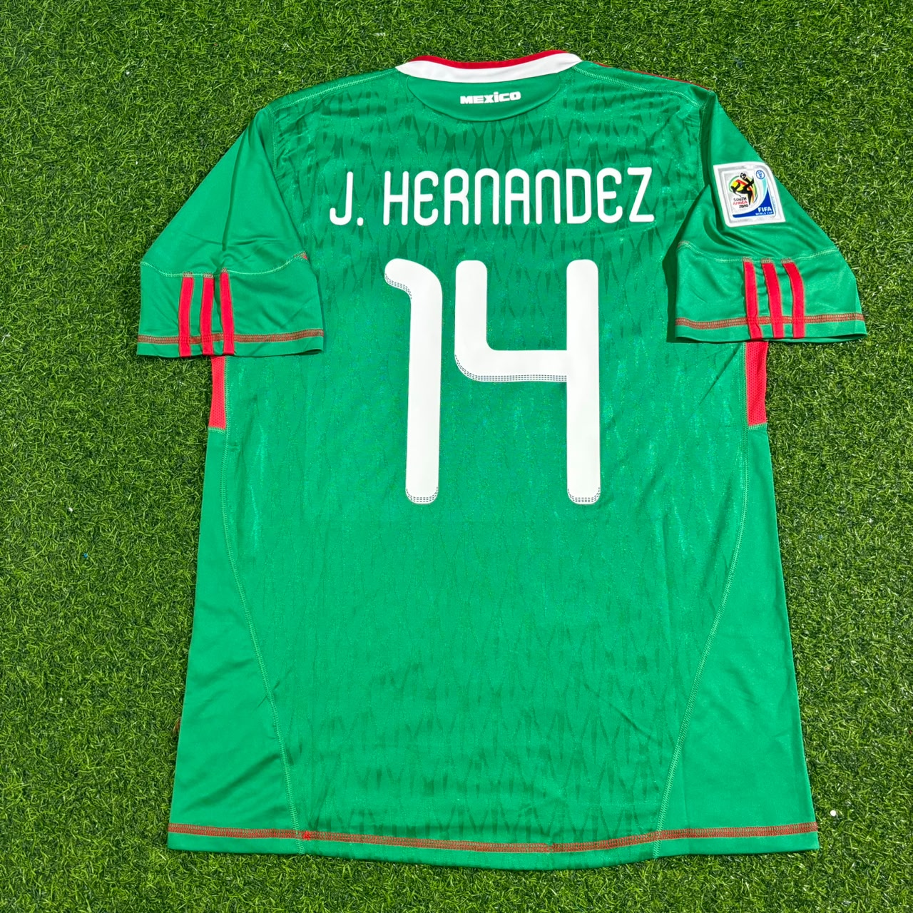Javier Hernández Chicharito Mexico 2010 World Cup Green Home Retro Football Jersey