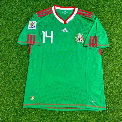 Javier Hernández Chicharito Mexico 2010 World Cup Green Home Retro Football Jersey