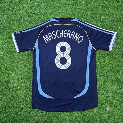 Javier Mascherano #8 Argentina 2006 World Cup Dark Blue Home Retro Football Jersey Kit