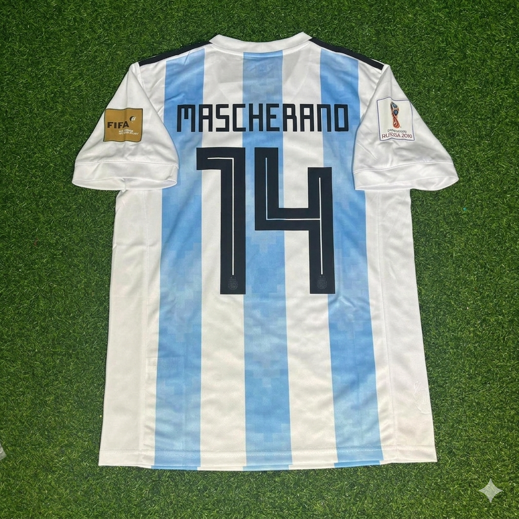 Javier Mascherano #14 Argentinien Heimtrikot Retro WM 2018