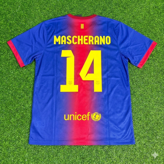 Javier Mascherano Barcelona 2012/2013 Retro Home Football Jersey