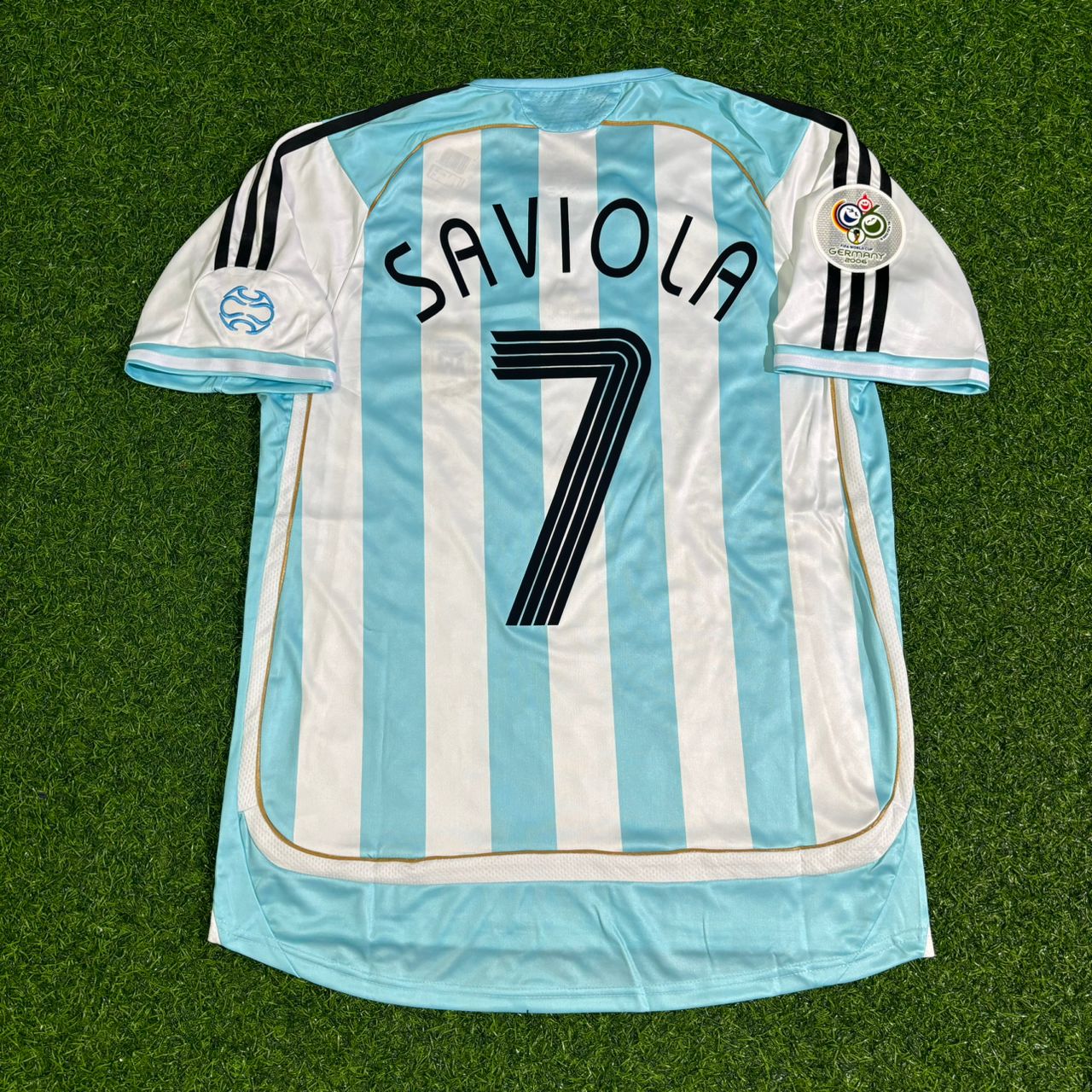Javier Saviola Argentina 2006 World Cup Retro Football Jersey