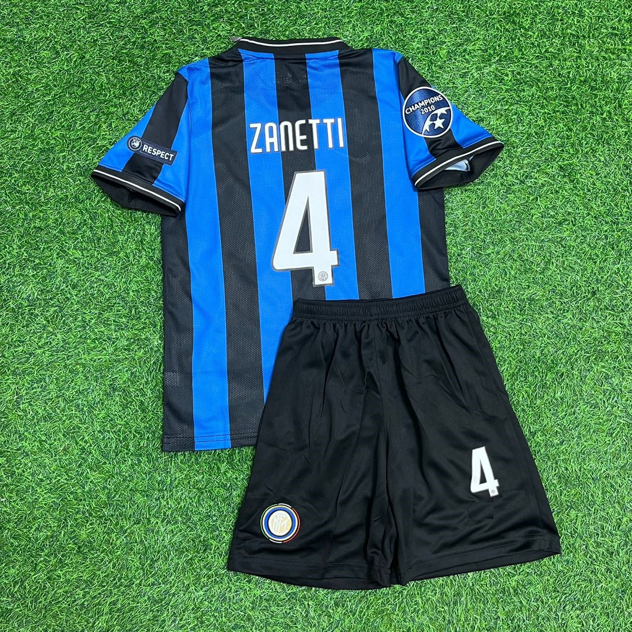 Javier Zanetti Inter Milan Retro Final Football Jersey Kit