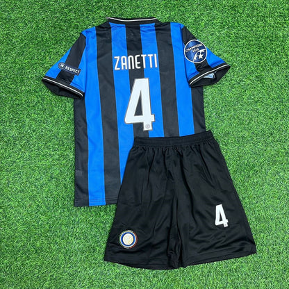 Javier Zanetti Inter Milan Retro Final Football Jersey Kit