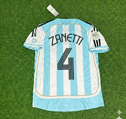Javier Zanetti Argentina Retro Soccer Jersey Maillot Trikot Maglia