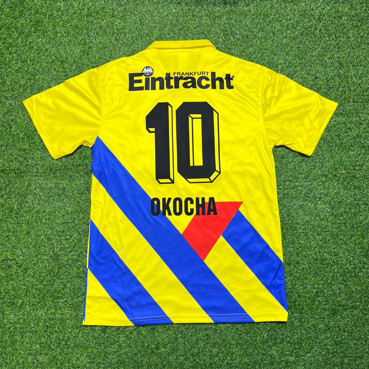 Jay-Jay Okocha Eintracht Frankfurt 1993/1996 Retro Yellow Football Jersey