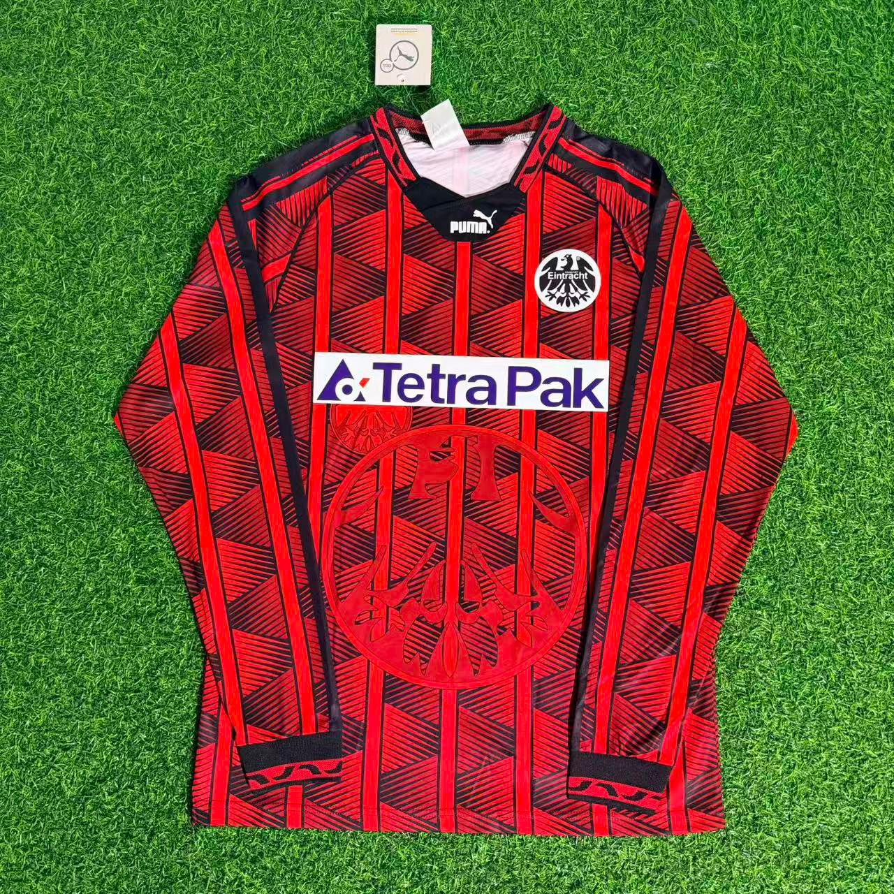 Eintracht Frankfurt 1995/96 Saison Langarm Heim Retro Trikot