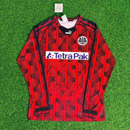 Eintracht Frankfurt 1995/96 Saison Langarm Heim Retro Trikot
