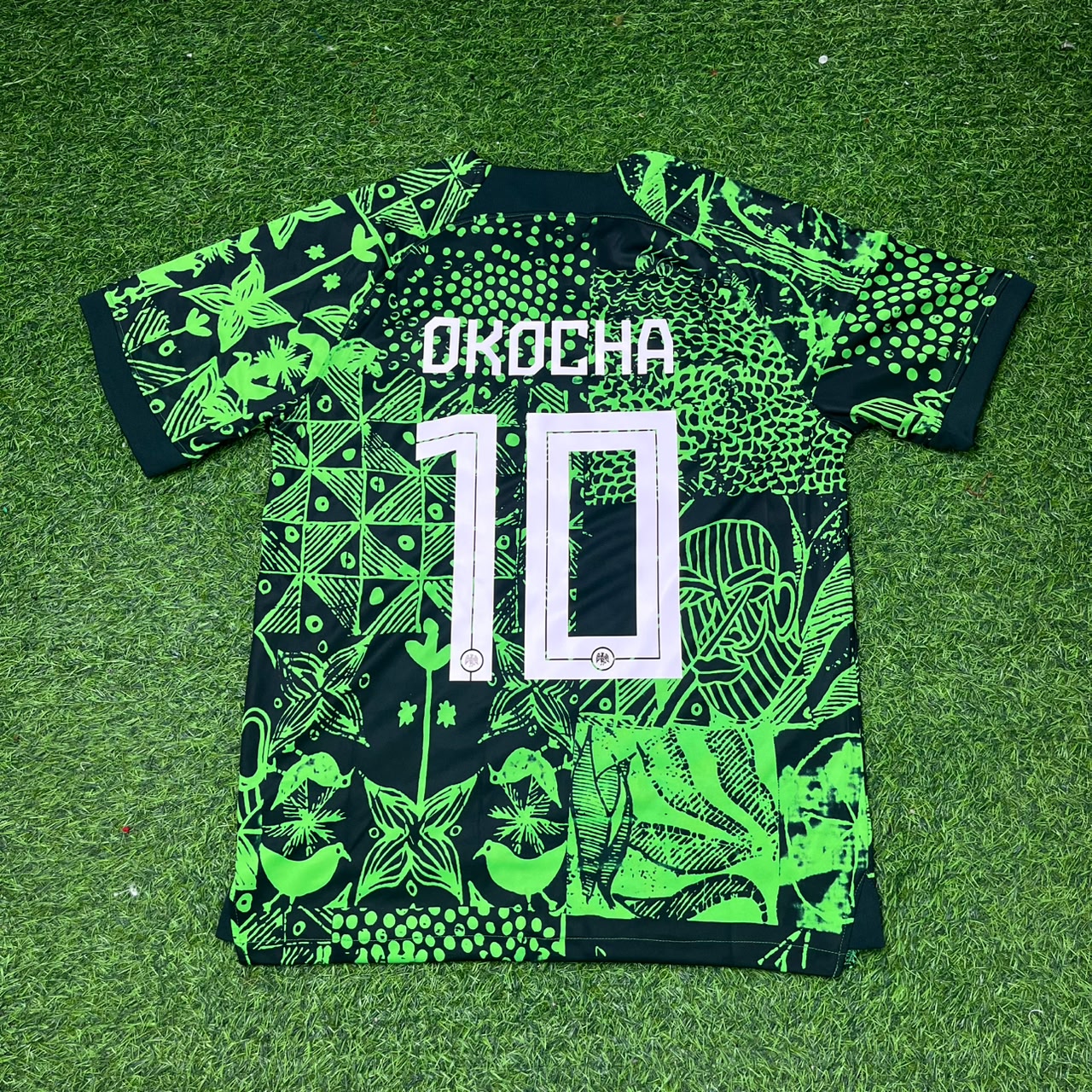 Jay Jay Okocha Nigeria Special Edition Green Retro Football Jersey