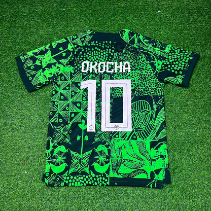 Jay Jay Okocha Nigeria Special Edition Green Retro Football Jersey