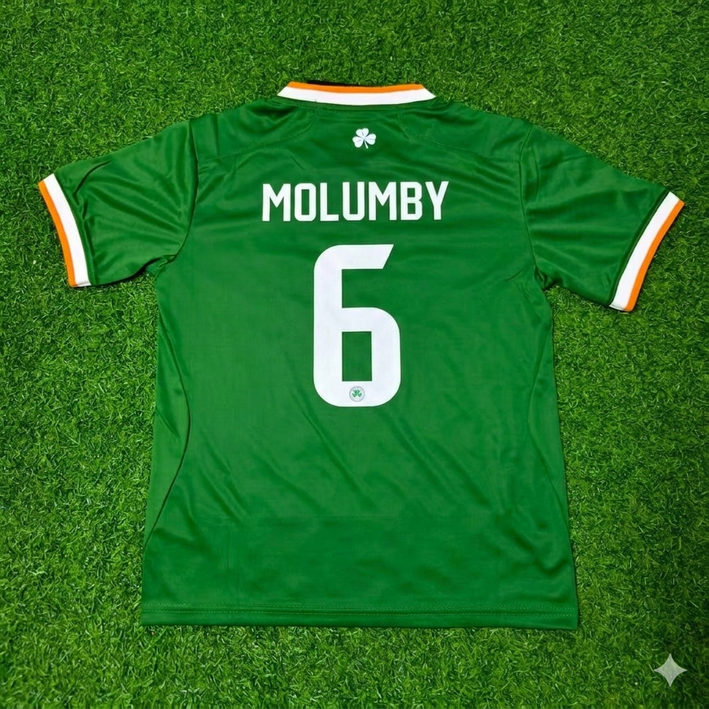 Jayson Molumby #6 Ireland 2026 New Season Green Football Jersey