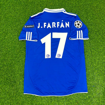 Jefferson Farfán 17- Schalke 04 Season 2010- 11 Retro Champions League Football Jersey Trikot Soccer Shirt