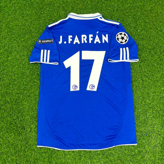 Jefferson Farfán 17- Schalke 04 Season 2010- 11 Retro Champions League Football Jersey Trikot Soccer Shirt