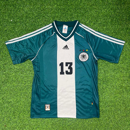 Maillot de football rétro Jens Jeremies Allemagne Coupe du Monde 1998 Extérieur
