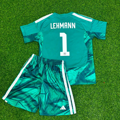 Jens Lehmann Germany Retro Goalkeeper Kids Football Jersey
