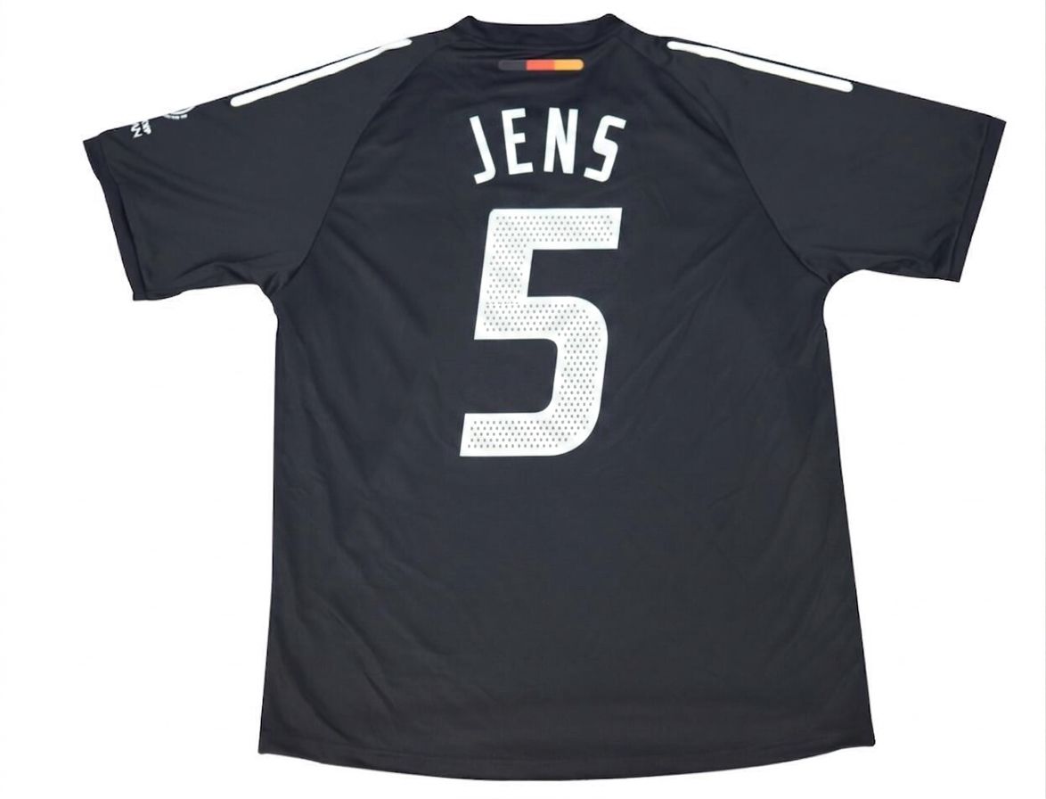 Jens Nowotny Germany Deutschland 2002 World Cup Japan Korea Black Retro Jersey Trikot
